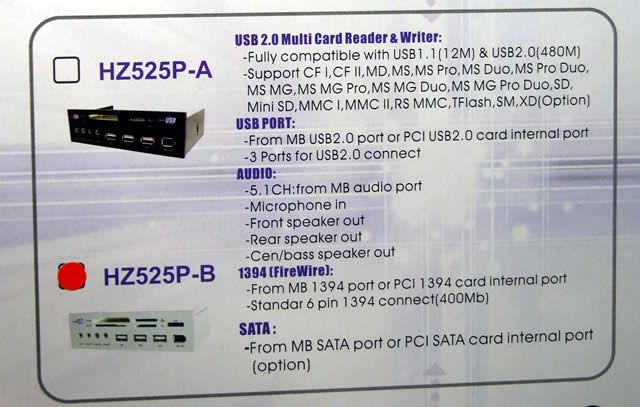 Image of PC Frontpanel CardReader HUB Firewire SATA *White* (IT3730)