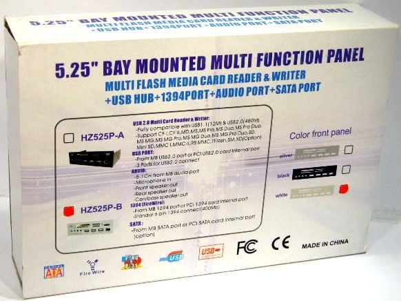 Image of PC Frontpanel CardReader HUB Firewire SATA *White* (IT3730)