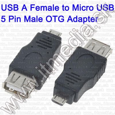 Image of USB OTG HOST Adapter (USB-Af/microUSB-Bm) (IT7815)
