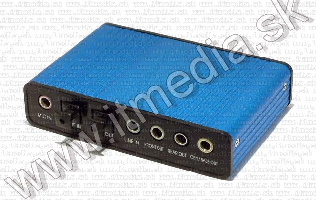 Image of ITmedia USB külső hangkártya 6csatorna + Optikai ki-, bemenet (kék) (IT4664)