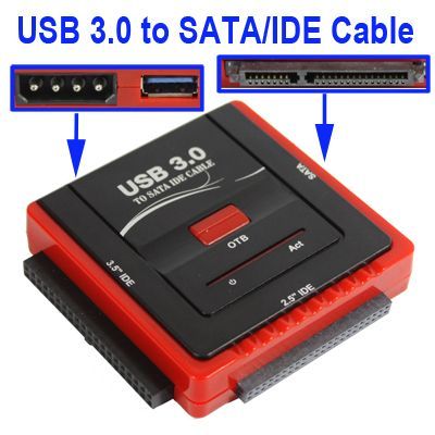 Image of IT Media USB 3.0 to 2xIDE + SATA converter (IT9049)