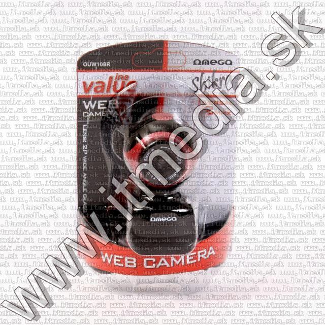 Image of Omega 300 kpix USB WebCam C10 Red (IT8440)