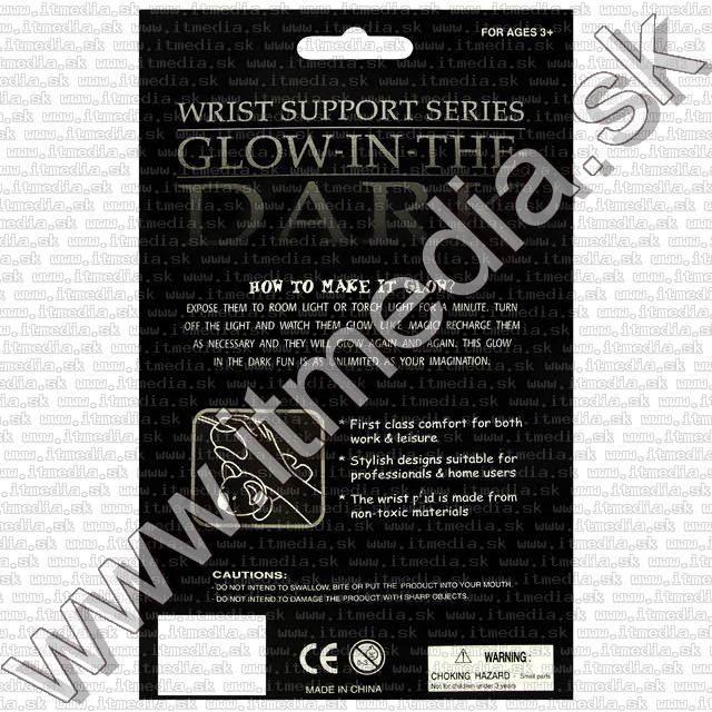 Image of Glow in Dark Wrist Support **Racoon** (IT0115)