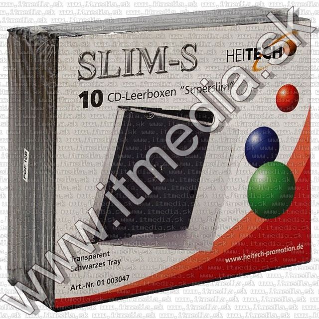 Image of Heitech Slim CD Case, Black *10-pack* (IT8281)