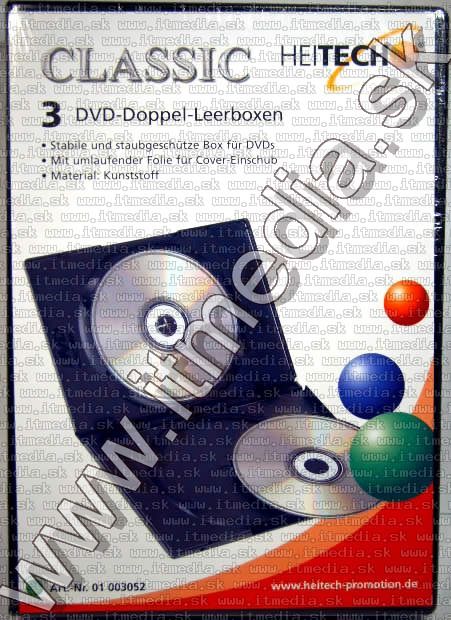 Image of DVD Case, DOUBLE (3-pack) (IT3445)