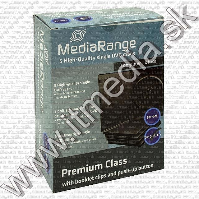 Image of MediaRange DVD Case, NORMAL-single  **(5-pack)** (IT7702)