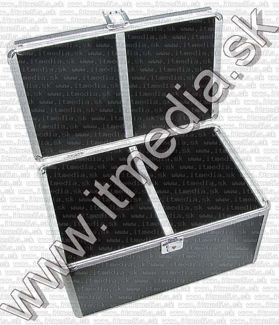 Image of Aluminium 200 pcs CD Box, **BLACK** (IT1953)