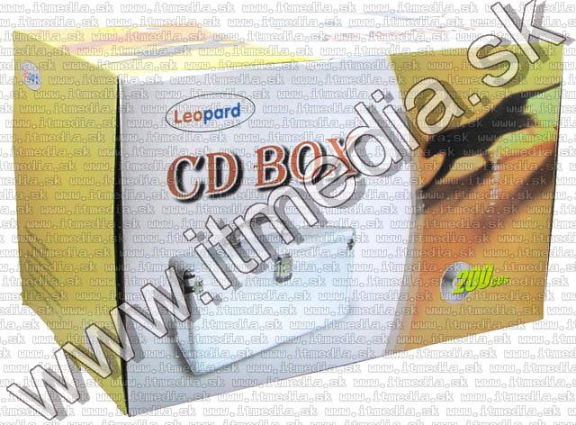 Image of Aluminium 200 pcs CD Box, **BLACK** (IT1953)
