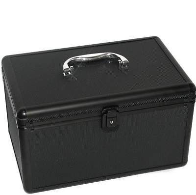 Image of Aluminium 200 pcs CD Box, **BLACK** (IT1953)