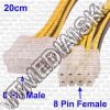 Olcsó ATX Power Cable Extender 8pin 20cm (IT7830)