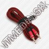 Olcsó Jack(3.5)-jack(3.5) 4-pin audio cable 1m Fabric Red (IT13715)