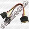 Olcsó SATA - Double SATA Power Cable splitter 15cm (IT7829)