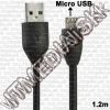 Olcsó USB - microUSB cable 1.2m *HQ* (IT9281)
