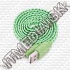 Olcsó USB - microUSB kábel 1m *Cipőfűző*  Zöld-fekete (IT11540)