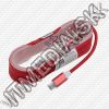 Olcsó USB - microUSB kábel 1.5m *Cipőfűző* *Hengeres* *Piros* (IT12014)