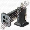 Olcsó Universal 12-24V Car charger Twin socket USB 3100mA iPhone iPad *Black* (IT9112)