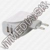 Olcsó Omega Univerzális Telefon Gyorstöltő USB 2600mA *Fehér* 230V (43126) (IT11896)