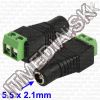 Olcsó DC connector plug (socket) *Female* Screw mount 5.5 x 2.1mm (IT9568)