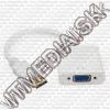 Olcsó HDMI apa -> D-SUB (VGA) anya konverter kábel *Aktív* * Fehér* (IT10633)