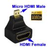 Olcsó HDMI female - *micro* HDMI *L* male converter adapter (IT8182)