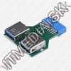 Olcsó USB alaplapi adapter 19-pin 2x USB 3.0 Aljzat V2 (IT13012)