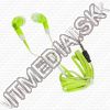 Olcsó Aima AM-2128 Earphone 3.5mm *Green-White* *Silicone* (IT10012)