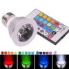 Olcsó Led Spotlamp, E27 3x1W RGB (remote) INFO! (IT10503)