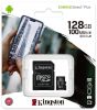 Olcsó Kingston microSD-XC 128GB Class10 UHS-I U1 A1 + adapter (100R10W) Canvas Select Plus (IT14376)