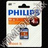Olcsó Philips Secure Digital (SD-HC) card, 4GB info! Class10 (IT7527)