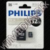 Olcsó Philips microSD-HC Secure Digital card 32GB +ADAPTER Class10 (IT8763)