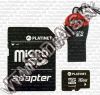Olcsó Platinet microSD-HC kártya 16GB *Class10* *3 év garancia* + adapter + kártya olvasó (IT7731)