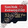Olcsó Sandisk microSD-HC kártya 32GB UHS-I U3 V30 *Mobile Extreme Pro* 95R/90W MB/s + adapter (IT12716)