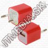 Olcsó Mini iPhone 230V USB charger *Cube* *RED* INFO! (IT9121)