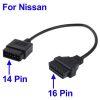 Olcsó OBD-II adapter kábel (14 pólusról 16 pólusra) NISSAN (IT9134)