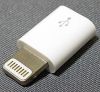 Olcsó MicroUSB - Lightning (Apple iPhone 5-6-7) adapter *bulk* Fehér (IT10738)
