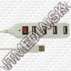 Olcsó USB 2.0 HUB 4 portos (tápegység csatlakozhatható) Kapcsolós és pordugós, Fehér (IT7979)