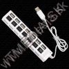 Olcsó ETP USB 2.0 Hub 7 port (power capable) *With Switches* (White) (IT7573)