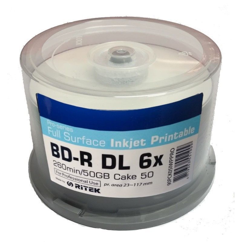Traxdata BluRay BD-R 6x (2 layer) 50GB *Printable* slim /RITEK/ (IT14462) Image of Traxdata BluRay BD-R 6x (2 layer) 50GB *Printable* slim /RITEK/ (IT14462)