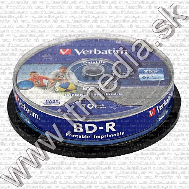 Image of Verbatim BluRay BD-R 6x (25GB) 10cake Fullprint HTL (43804) (IT9274)