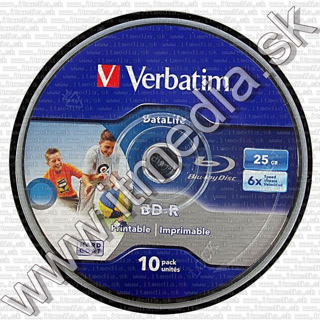 Image of Verbatim BluRay BD-R 6x (25GB) 10cake Fullprint HTL (43804) (IT9274)