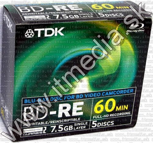 Image of TDK *mini* BluRay BD-RE 2x (1 layer) Maxijc 7.5GB (IT2660)