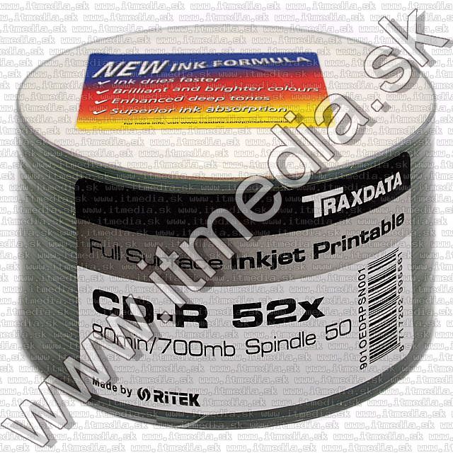 Image of Traxdata CD-R 52x 50cw Fullprint RITEK (IT4210)