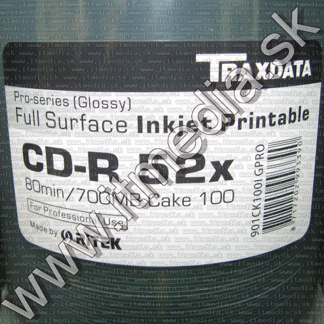 Image of Traxdata PRO CD-R 52x 100cake Glossy Fullprint RITEK (IT10493)