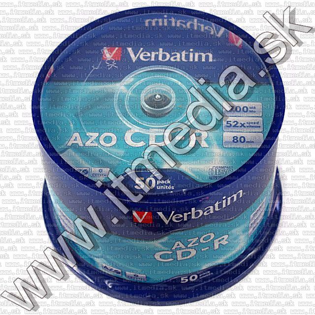Image of Verbatim CD-R 52x 50cake AZO CRYSTAL (43343) (IT6052)