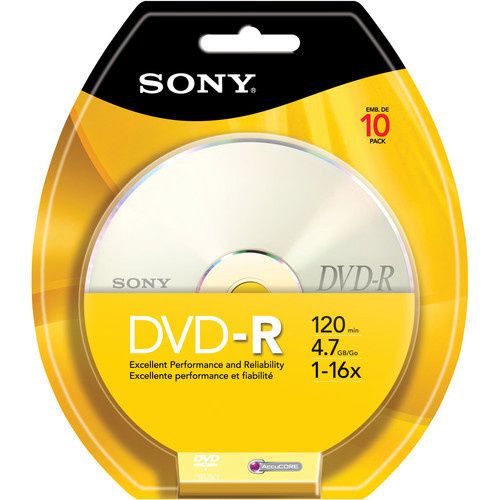 Sony DVD-R 16x 10-es fólia Accucore Soft Pack (IT1343) Image of Sony DVD-R 16x 10-es fólia Accucore Soft Pack (IT1343)