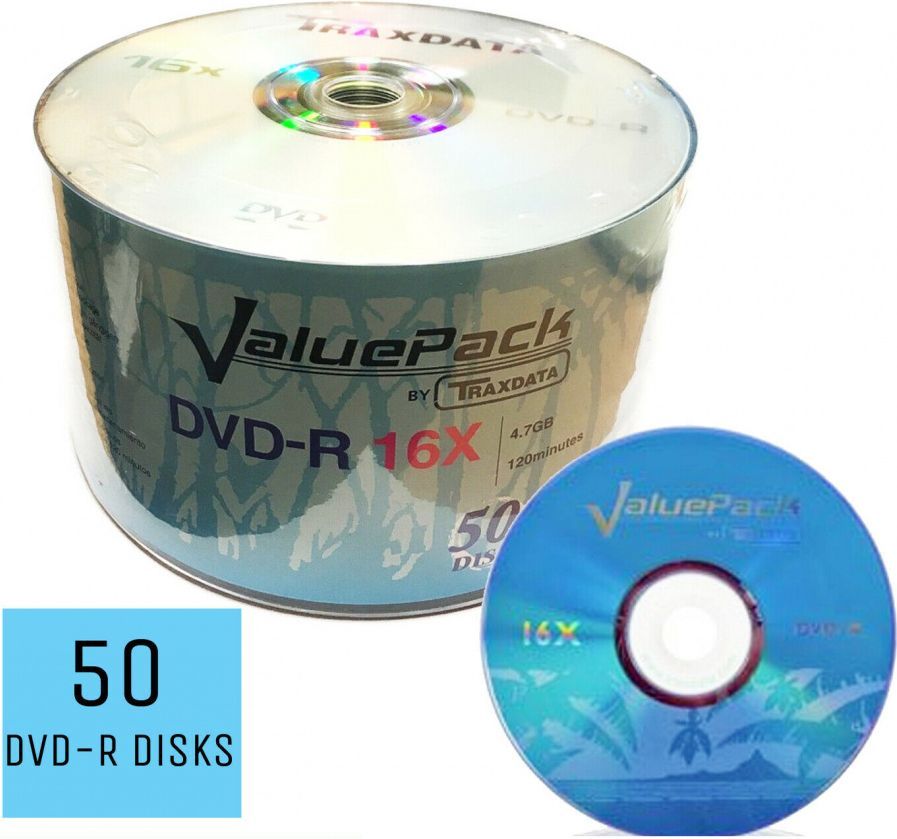 Image of Traxdata Valuepack DVD-R 16x 50cw (RITEK) (IT6192)