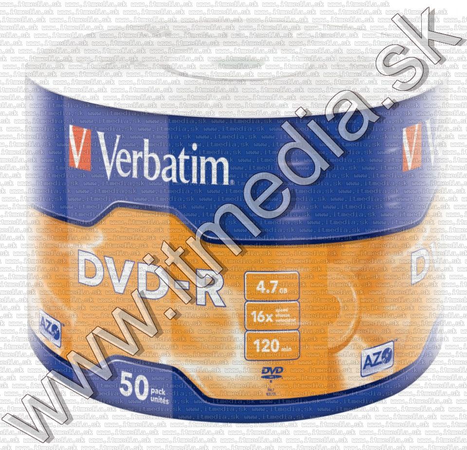 Verbatim DVD-R 16x **50cw** (43788/43791) MCC (IT5860) Image of Verbatim DVD-R 16x **50cw** (43788/43791) MCC (IT5860)