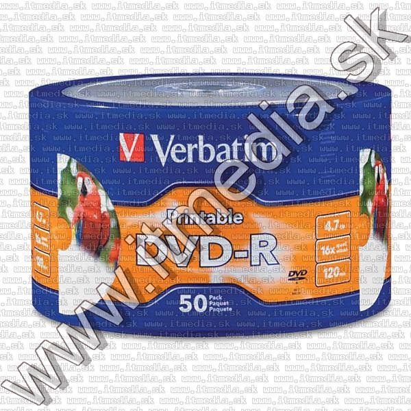 Verbatim DVD-R 16x 50cw **FULLPRINT NO-ID** *CMC* (97167) (IT7912) Image of Verbatim DVD-R 16x 50cw **FULLPRINT NO-ID** *CMC* (97167) (IT7912)