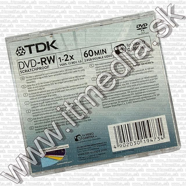 Image of TDK ****mini**** DVD-RW 2x 2.8GB Double Sided ScratchProof (IT8011)