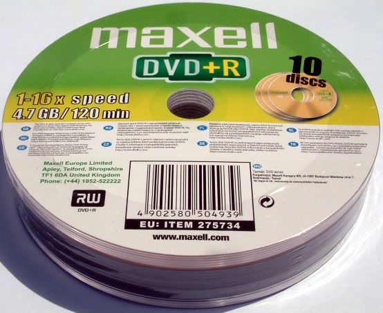 Image of Maxell DVD+R 16x 10cw (IT2216)